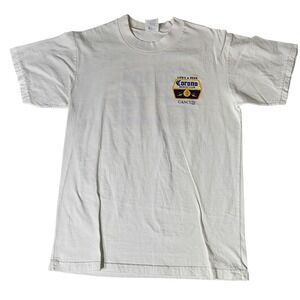Vintage Corona Beach Club Cancun Mexico White Graphic‎ T-Shirt Mens Large L
